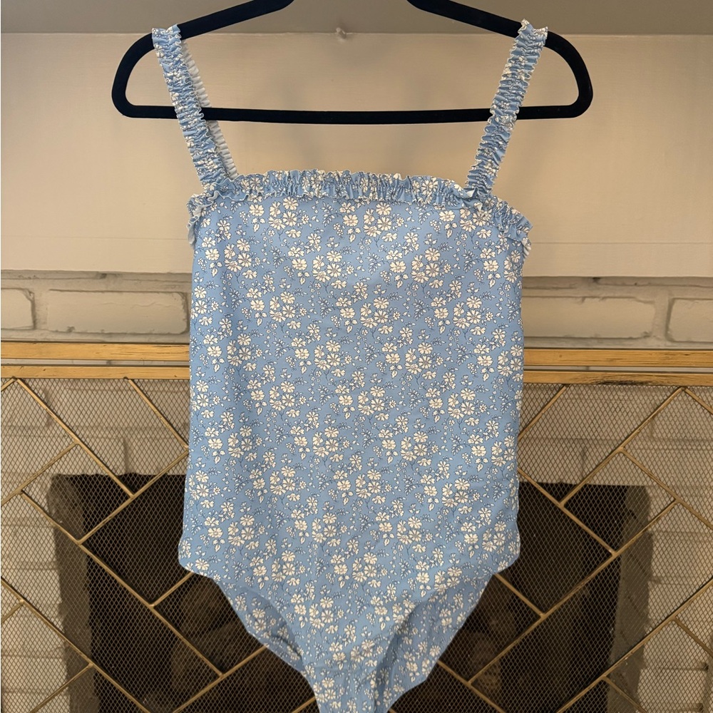 Minnow Blue Floral Swimsuit